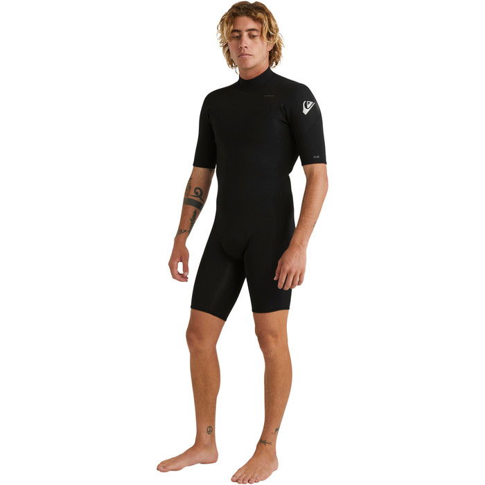 2024 Quiksilver Mens Everyday Sessions 2mm Back Zip Shorty Wetsuit EQYW503031 - Black